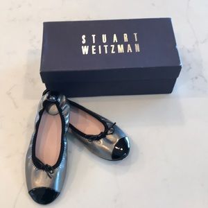 NIB Stewart Weitzman Pewter/Black girls shoes - 13